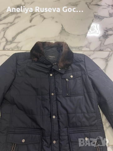 Мъжко тъмно синьо яке на марката Teodor размер М/L, снимка 2 - Якета - 52632779