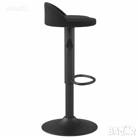vidaXL Бар табуретка, черна, кадифе, снимка 4 - Столове - 56147035