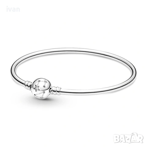 оригинална гривна Pandora сребърна с две добавки