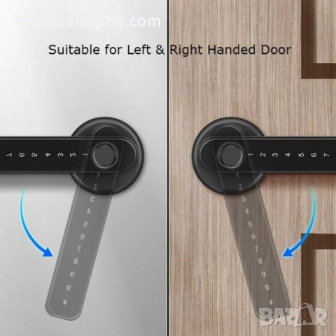 Интелигентна брава за врата Tuya S, Черна, снимка 5 - Други - 39375436