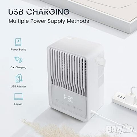 Нов Преносим охладител за въздух персонален мини климатик вентилатор, снимка 5 - Вентилатори - 41161066