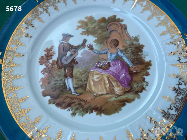 Порцеланова чиния Limoges, снимка 3 - Други ценни предмети - 53821997