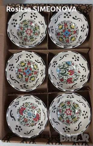Комплект от 6 бр. керамични купички, снимка 7 - Сервизи - 35935864