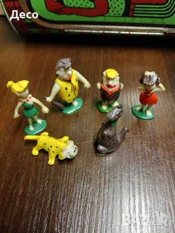 Стари български гумени фигурки Флинстоун., снимка 2 - Колекции - 53709005