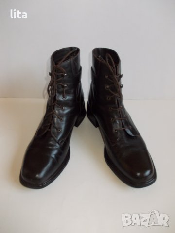 Кожени боти (тъмно-кафяви) № 38