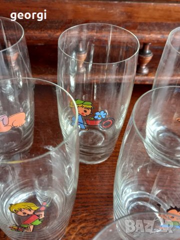 Ретро детски чаши от калиево стъкло , снимка 5 - Чаши - 36020912