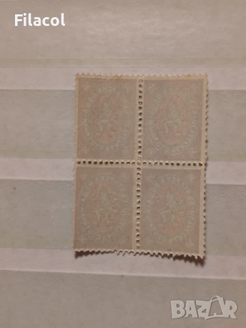 България 1927  Лъвчета каре 50 ст. MNH, снимка 2 - Филателия - 50661124