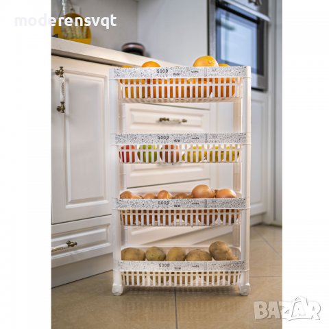 Етажерка, стелаж на колелца на 4 реда, снимка 5 - Органайзери - 39225779