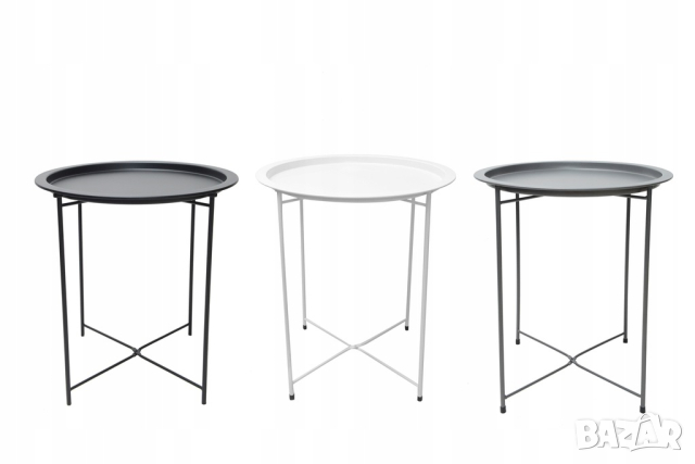 Красива помощна маса за кафе Kajst STUDIO HOME DELUXE CASEPLEX кръгла 47 x 3 x 51 см , снимка 2 - Маси - 44700494