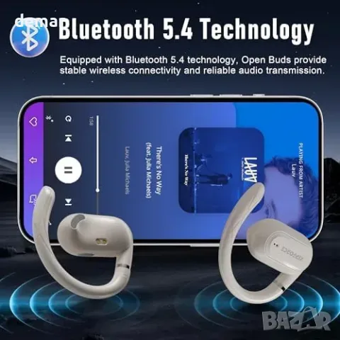 ZIPFORCE безжични слушалки Bluetooth 5.4 с ENC и IPX6, бежови, снимка 8 - Bluetooth слушалки - 56331067