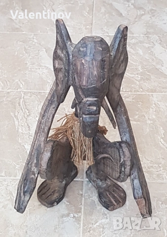 Старинна африканска скулптура , снимка 2 - Антикварни и старинни предмети - 53584734