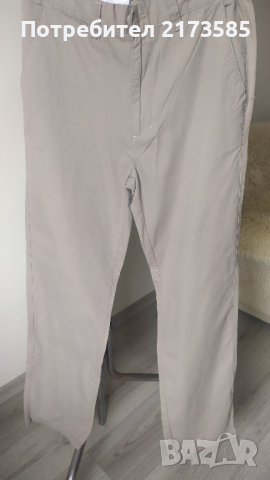 Спортен памучен панталон - светлобежев, снимка 2 - Панталони - 44651206