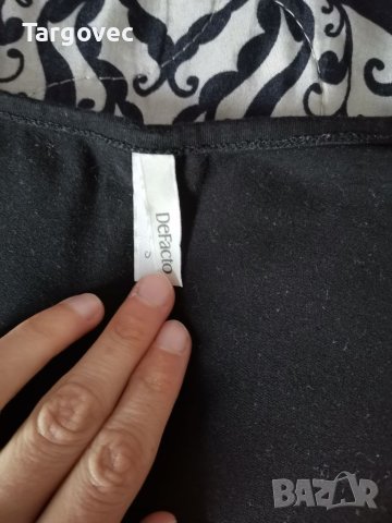 Черна дамска тениска Defacto, снимка 2 - Тениски - 40996809