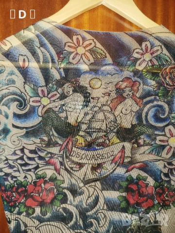 DSQUARED 2  блуза/туника татуировка  С-М, снимка 7 - Блузи с дълъг ръкав и пуловери - 52510995