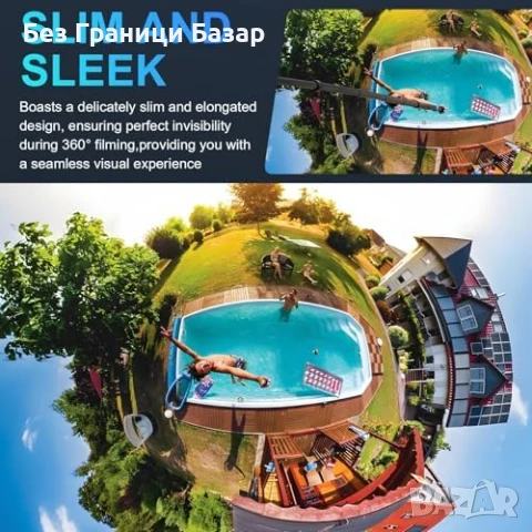 Нов Невидим Селфи Стик Insta360 X5 X4 X3 ONE 3м Карбон Влог 360° видео, снимка 5 - Чанти, стативи, аксесоари - 50798417