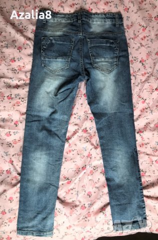 Детски дънков панталон, класическо дънково синьо, размер 146, снимка 2 - Детски панталони и дънки - 38961308