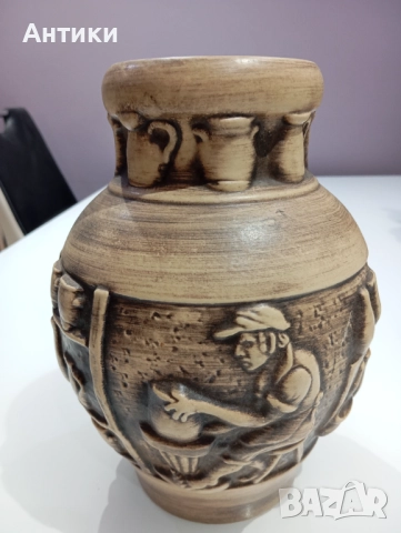 Керамична стара ваза Knodgen Keramik , снимка 12 - Вази - 52527393