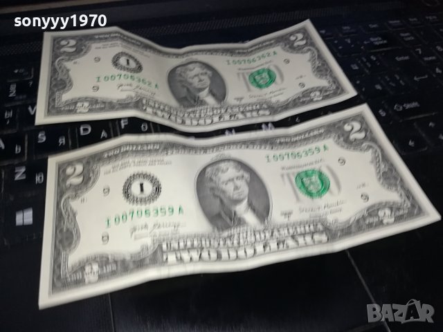 ДВЕ БАНКНОТИ ОТ 2 ДОЛАРА ЗА КОЛЕКЦИЯ 1808231853, снимка 8 - Колекции - 41897203