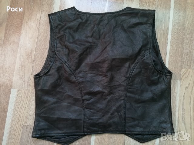 Кожен елек ХЛ, снимка 2 - Елеци - 42564780