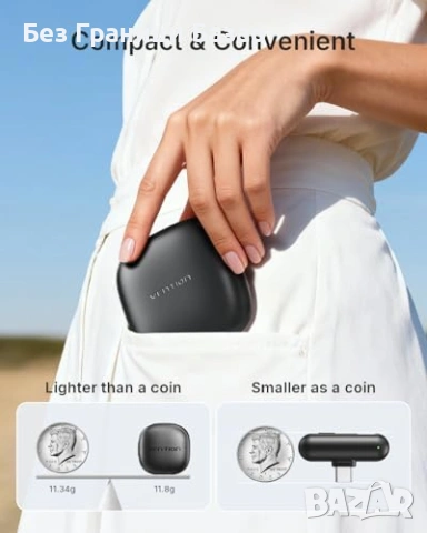 Нов Безжичен лавалиерен микрофон 200м AI шумопотискане 48kHz за TikTok, снимка 5 - Микрофони - 53010668