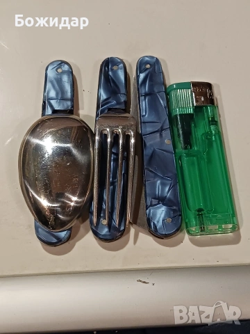 Сгъваем Ретро комплект. С седефен ефект.70те.г.П.Денев., снимка 5 - Антикварни и старинни предмети - 53820564