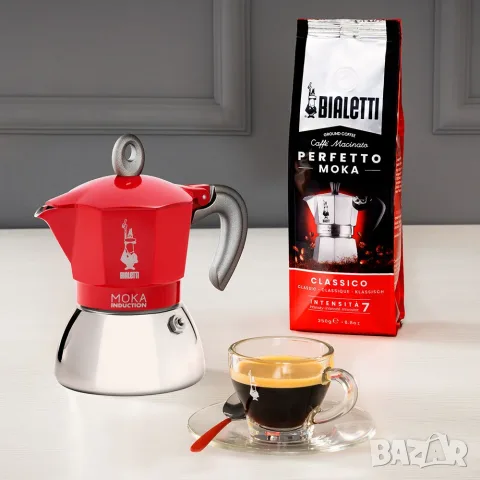 Bialetti Moka Induction Rossa – за 4 чаши, снимка 4 - Кафемашини - 55736530