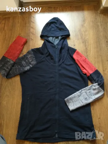 icebreaker Long Sleeve Zip Jacket - дамско мерино горнище ХЛ КАТО НОВО, снимка 4 - Спортни екипи - 48071675