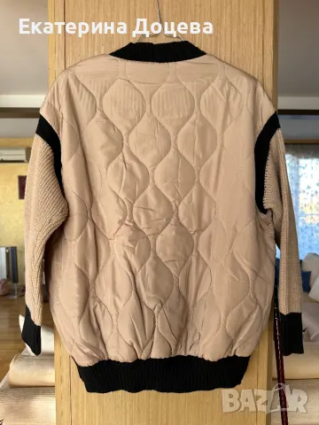 Яке жилетка комбинация от различни материи, снимка 2 - Якета - 47887318