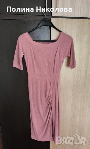 Рокля в розов цвят, снимка 1