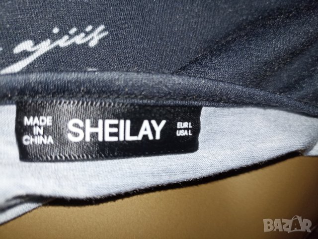 Sheilay L-Ефектен топ/ блуза с надписи и интересен ръкав , снимка 7 - Блузи с дълъг ръкав и пуловери - 44773141