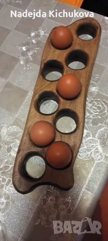 Дъбова поставка за яйца.Цена-20 лв., снимка 6 - Прибори за хранене, готвене и сервиране - 49739765