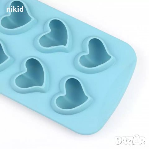 8 красиви обли сърца сърце Свети Валентин Силиконов молд форма калъп шоколад гипс свещ сапун фондан , снимка 7 - Форми - 35670335