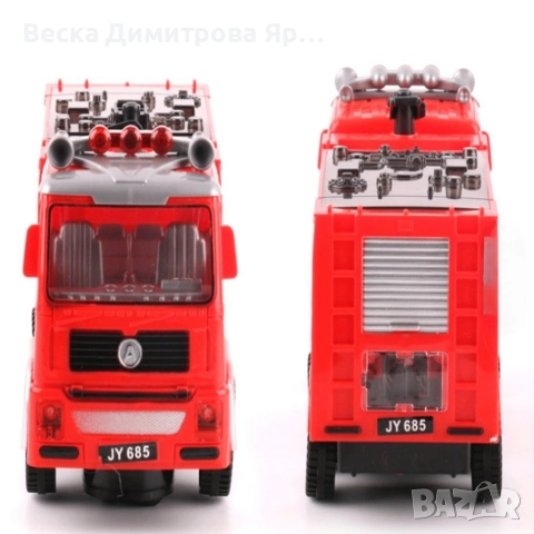 Пожарна кола със светлини и звуци Fire Truck, снимка 5 - Коли, камиони, мотори, писти - 52671456