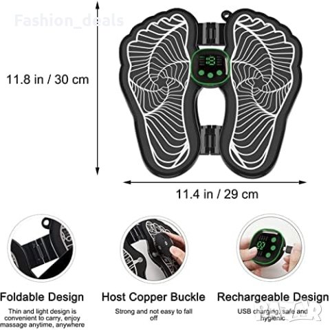 Нова Сгъваема преносима електрическа масажна постелка за крака Облекчава болка, снимка 4 - Масажори - 41952414