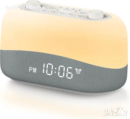 Будилник с бял шум, с 29 успокояващи звука, нощна светлина Dreamegg