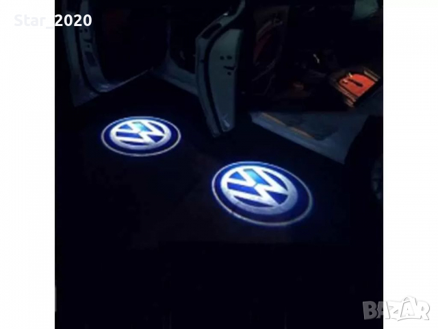 Led плафони с 3d лого на Volkswagen - за вратите , снимка 1 - Аксесоари и консумативи - 36501768