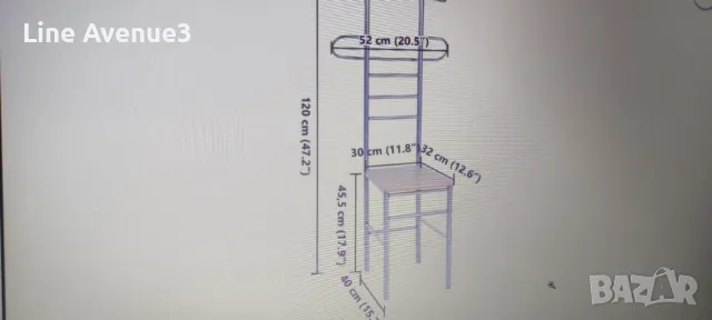 Универсални столове, за сядане и поставяне на  дрехи 2 бр, метал, снимка 6 - Столове - 48551760