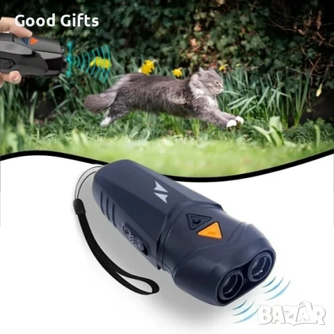Ултразвуково устройство за защита от кучета и котки с LED светлина и USB зареждане, снимка 3 - Друга електроника - 51250859