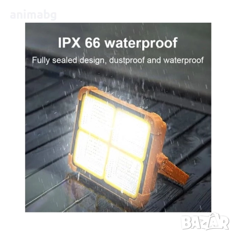 ANIMABG Соларен акумулаторен къмпинг фенер с висока мощност, Акумулаторна батерия 20000mAh, снимка 8 - Соларни лампи - 51787194