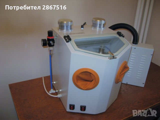 Пясъкоструйник БОРА 2 със стационарна дюза, 2 писалки и аспирация