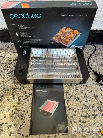 Хоризонтален Тостер с Модерен Дизайн - Cecotec EasyToast Basic 08010, 900W, за Хляб, Кроасани и др!, снимка 2 - Тостери - 50578505