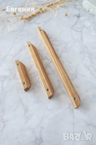 Дръжки за кухненски шкафове от Дъб масив, снимка 4 - Шкафове - 47813378
