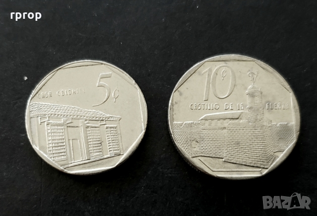 Монети.  Куба.  5 и 10 цента .  2 бр