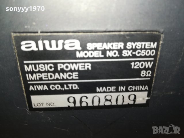 aiwa sx-c500 center speaker-внос swiss 0702221803, снимка 12 - Тонколони - 35706519