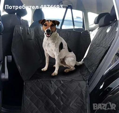 Калъф за автомобилна седалка за куче и котка – Водоустойчив, с мрежест прозорец и странична защита, снимка 4 - За кучета - 55849611