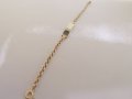 Златна детска гривна с плочка , снимка 2