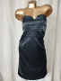 L Черна сатенена рокля с пайети , снимка 7
