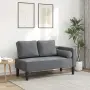 vidaXL Кушетка с възглавници, тъмносива, кадифе, снимка 2
