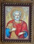 Дърворезба- рамка с икона на Свети Мина- декупаж, снимка 1 - Други - 34355624