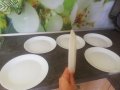 13 лв за 6 броя нови чинии, закалено стъкло френски с етикети плитки големи 25см диаметър , снимка 2
